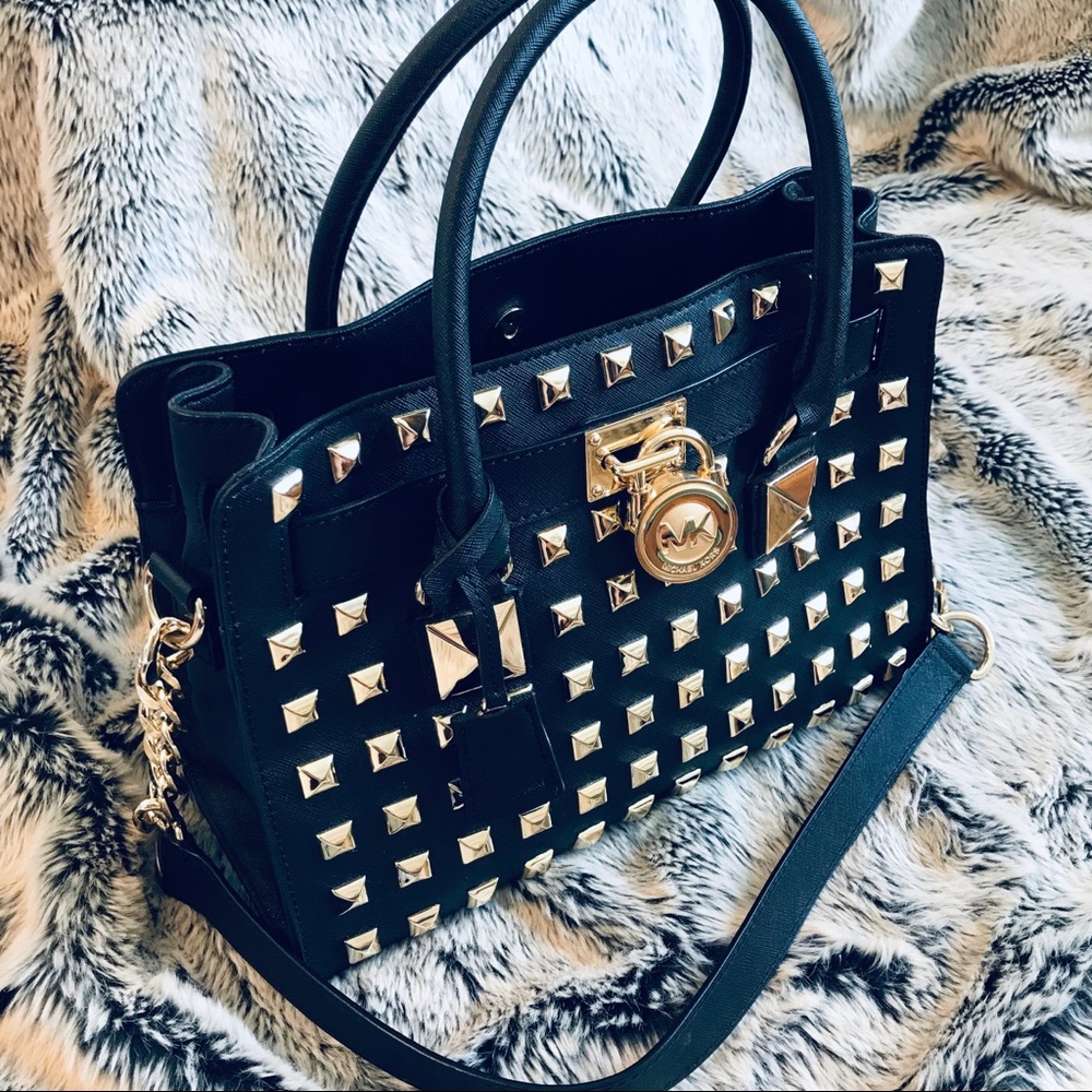 🚫SOLD🚫 Michael Kors Black Studded Hamilton Purse
